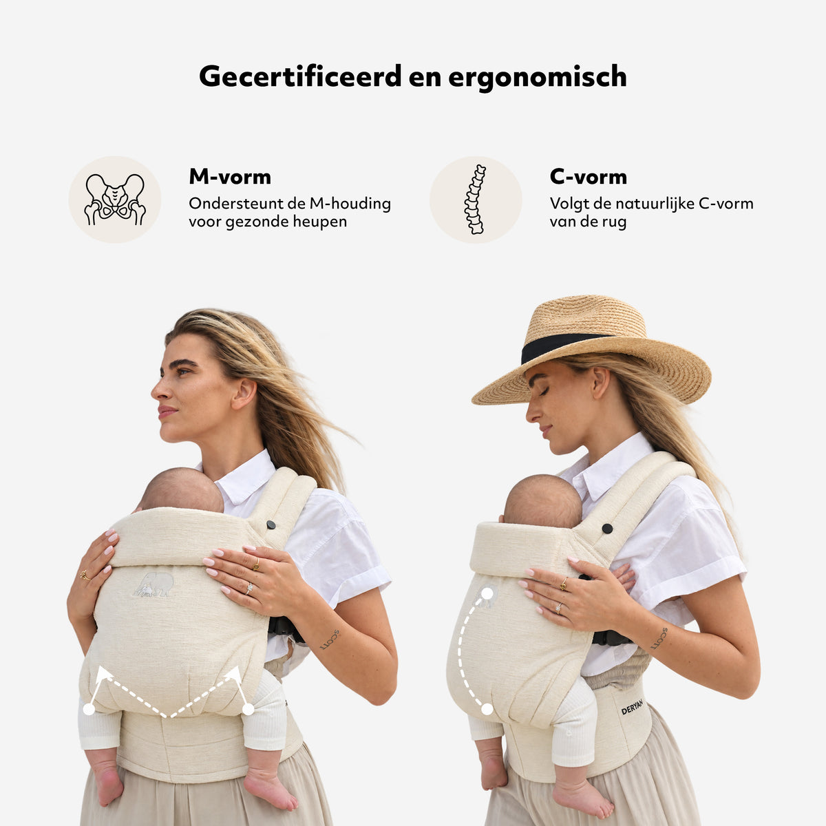 Amora Draagzak Agus Oat in linnen Nougat