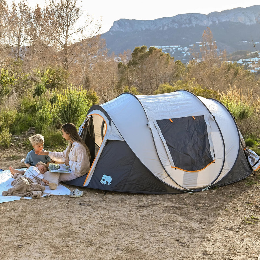 Luxe Pop Up Tent - 8000MM waterkolom - Sand - 4 Persoons