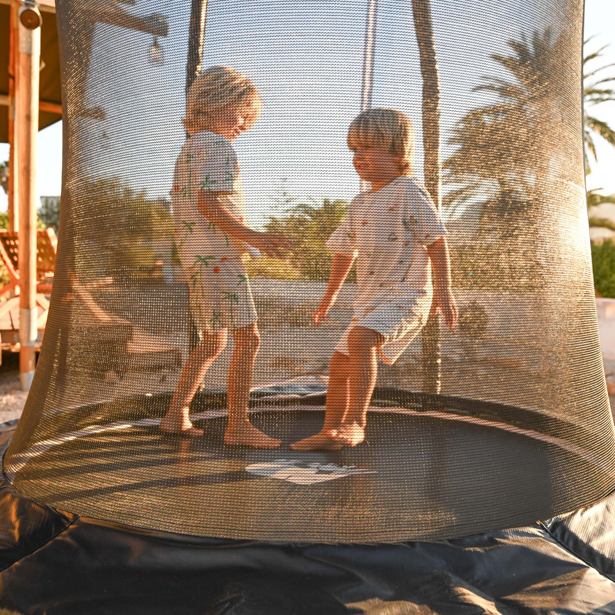 Kindertrampoline 183 cm met Veiligheidsnet en Ladder - Zwart