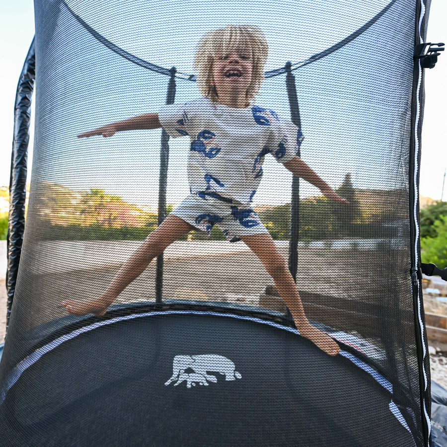 Kindertrampoline 183 cm met Veiligheidsnet en Ladder - Zwart