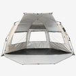 Up To Go Strandtent met ultrareflecterende stof op zandstrand open voorkant
