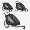 Luxe Fietskar V2 - Wandelwagen - Hardloopkinderwagen Zwart
