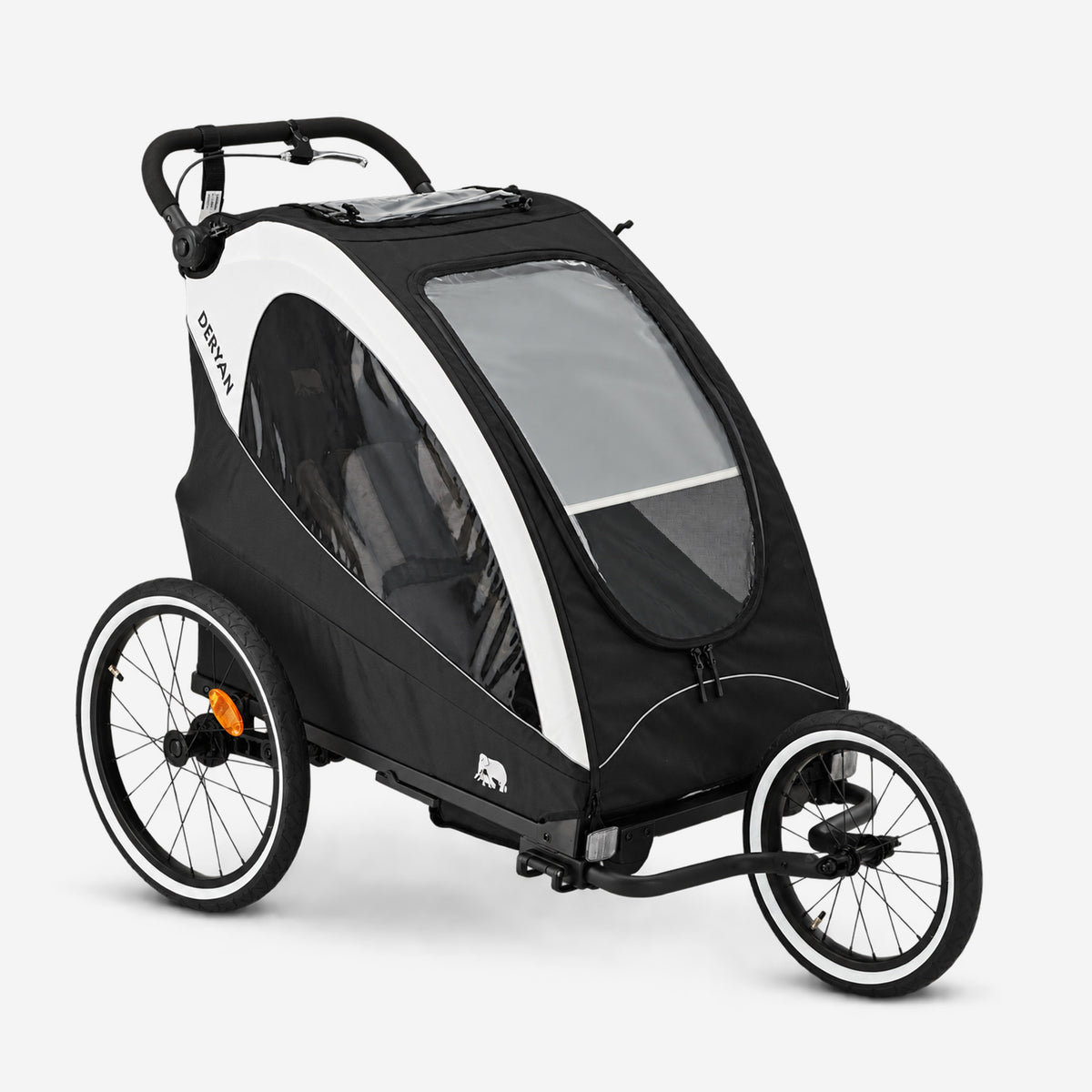 Luxe Fietskar 3-in-1 Wandelwagen en Jogger - Zwart/Cream