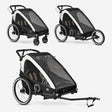 Luxe Fietskar V2 - Wandelwagen - Hardloopkinderwagen Cream