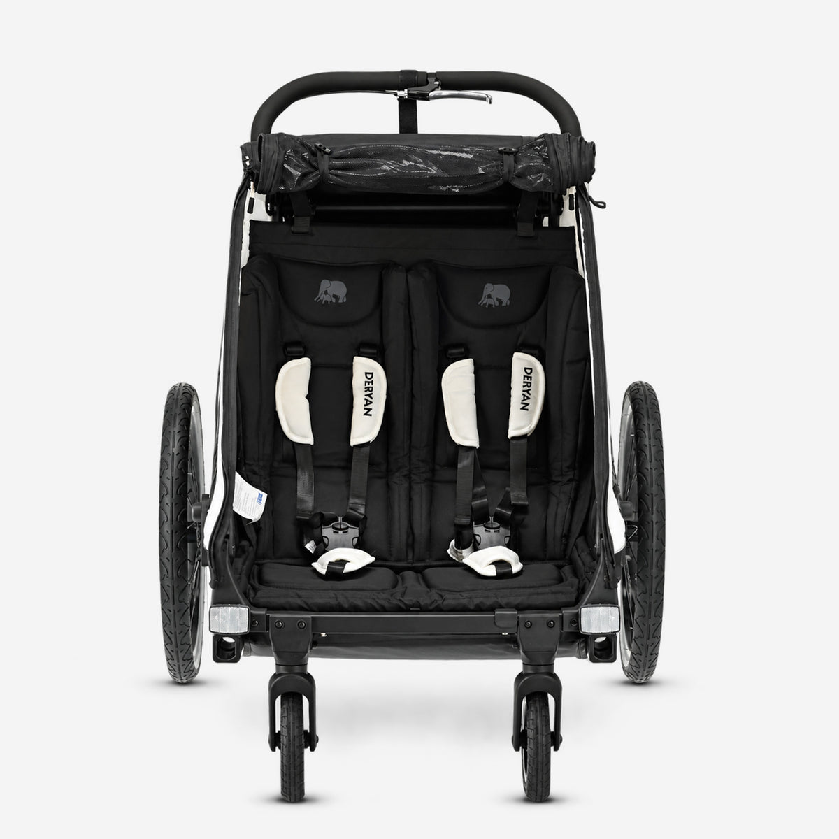 Luxe Fietskar V2 - Wandelwagen - Hardloopkinderwagen Cream
