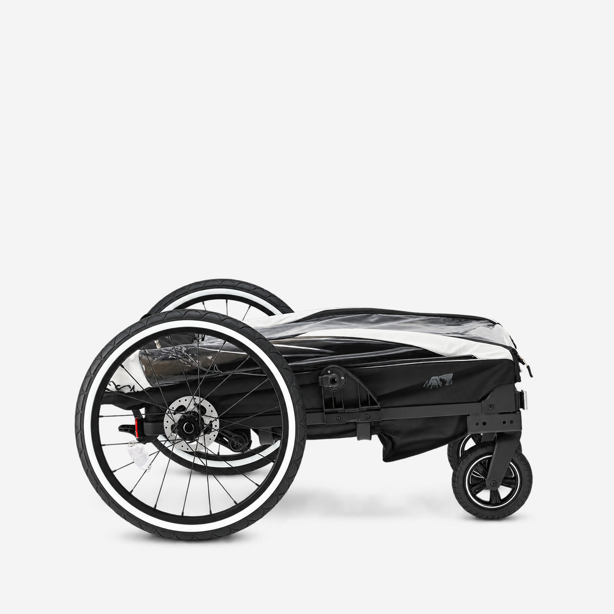 Luxe Fietskar V2 - Wandelwagen - Hardloopkinderwagen Cream