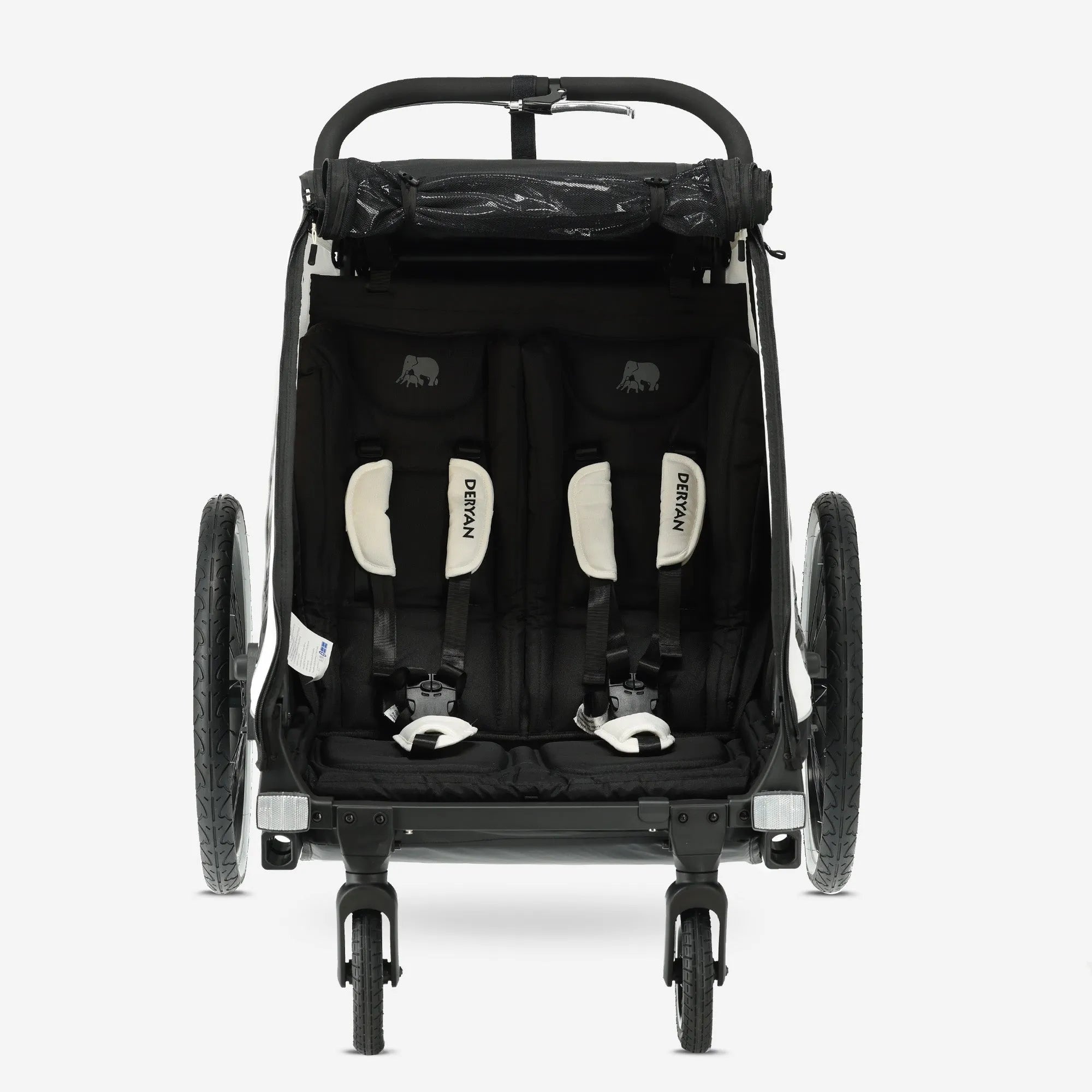 Luxe Fietskar V2 - Wandelwagen - Hardloopkinderwagen Cream