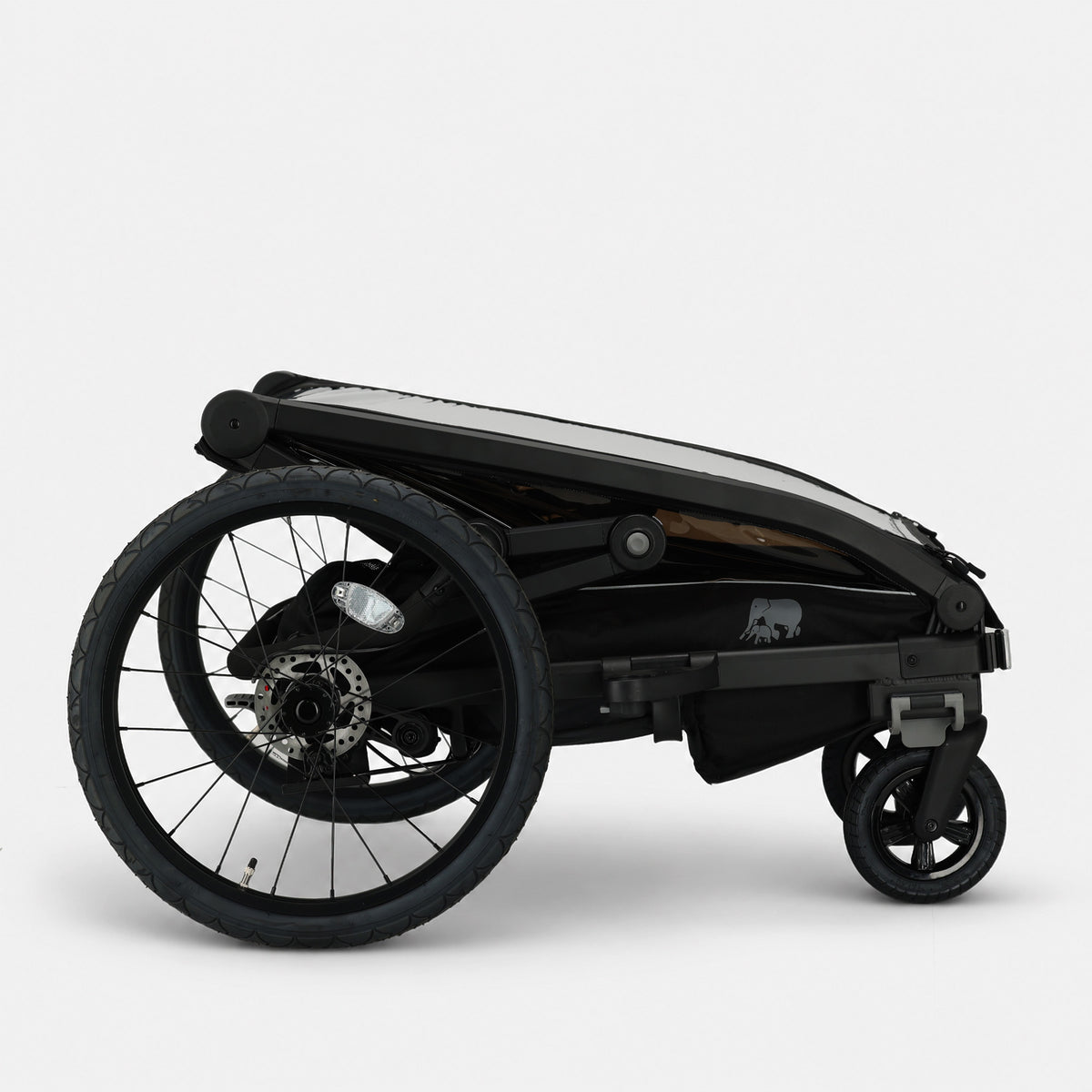 Luxe Fietskar V3 - 3-in-1 - Wandelwagen - Hardloopkinderwagen Zwart