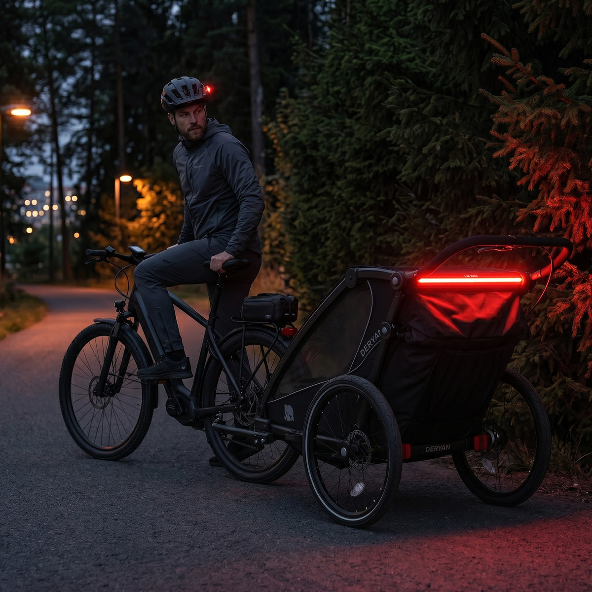 Luxe Fietskar V3 - 3-in-1 - Wandelwagen - Hardloopkinderwagen Zwart