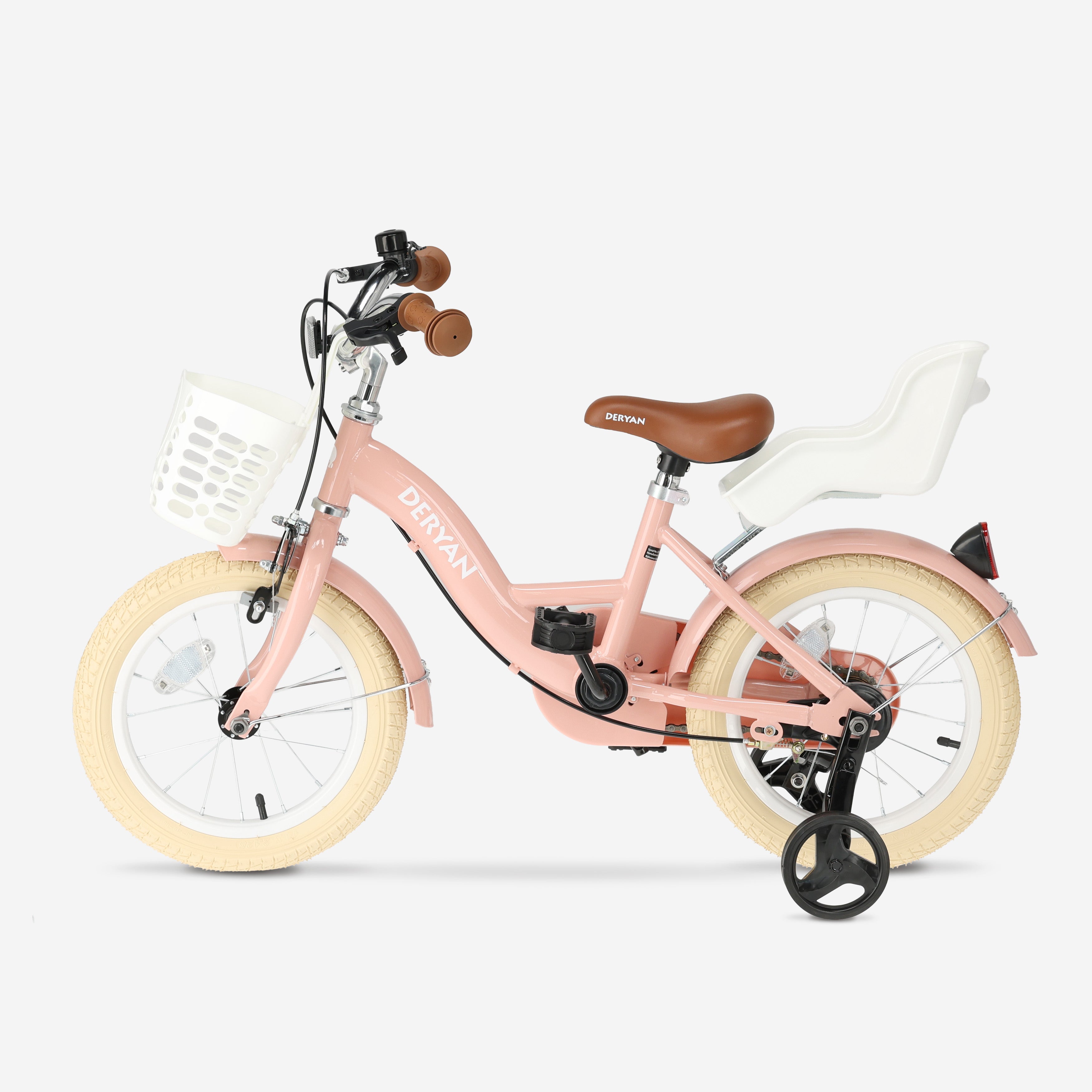 Zoey kinderfiets met mandje 14 inch - Roze