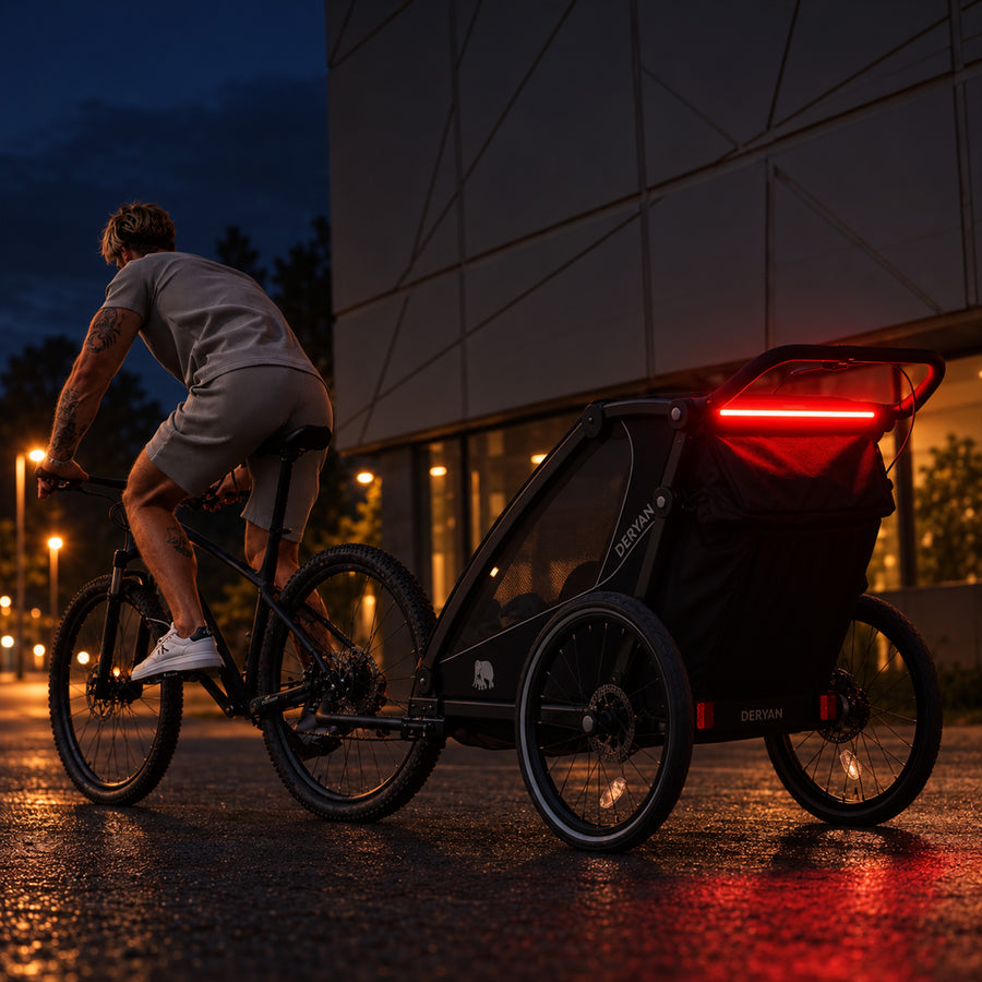 Luxe Fietskar V3 - 3-in-1 - Wandelwagen - Hardloopkinderwagen Zwart