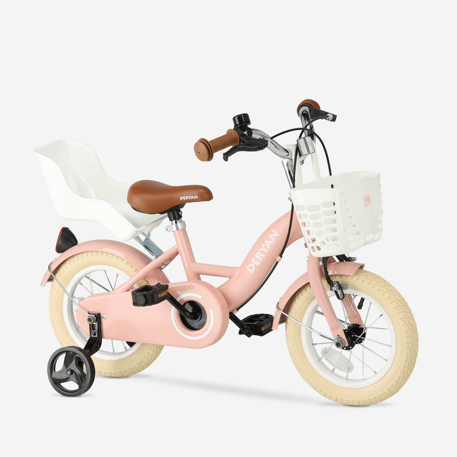 Zoey Meisjesfiets kinderfiets 12 inch met mandje - Roze