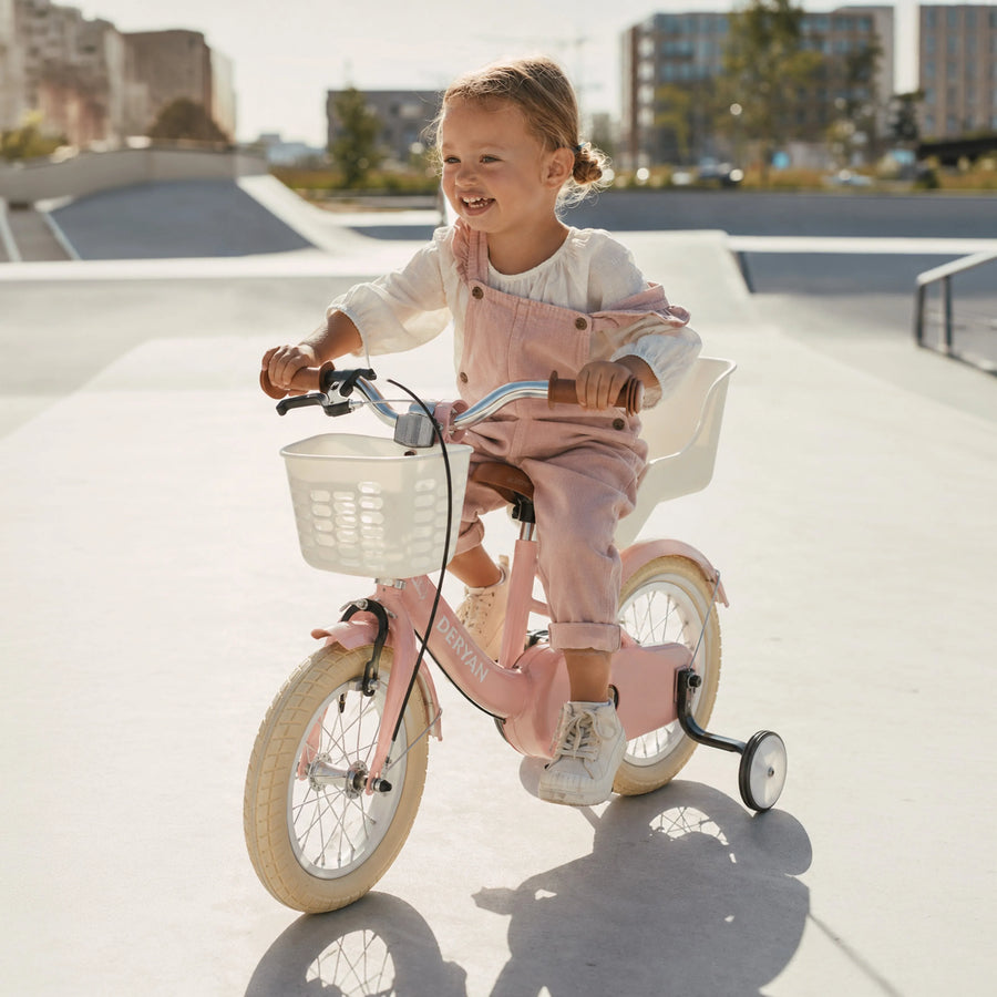 Zoey Meisjesfiets kinderfiets 12 inch met mandje - Roze