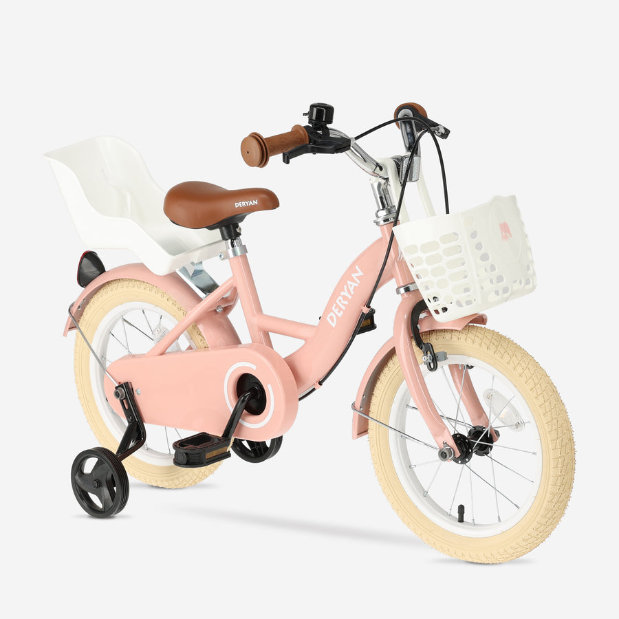 Zoey Meisjesfiets kinderfiets 14 inch met mandje - Roze