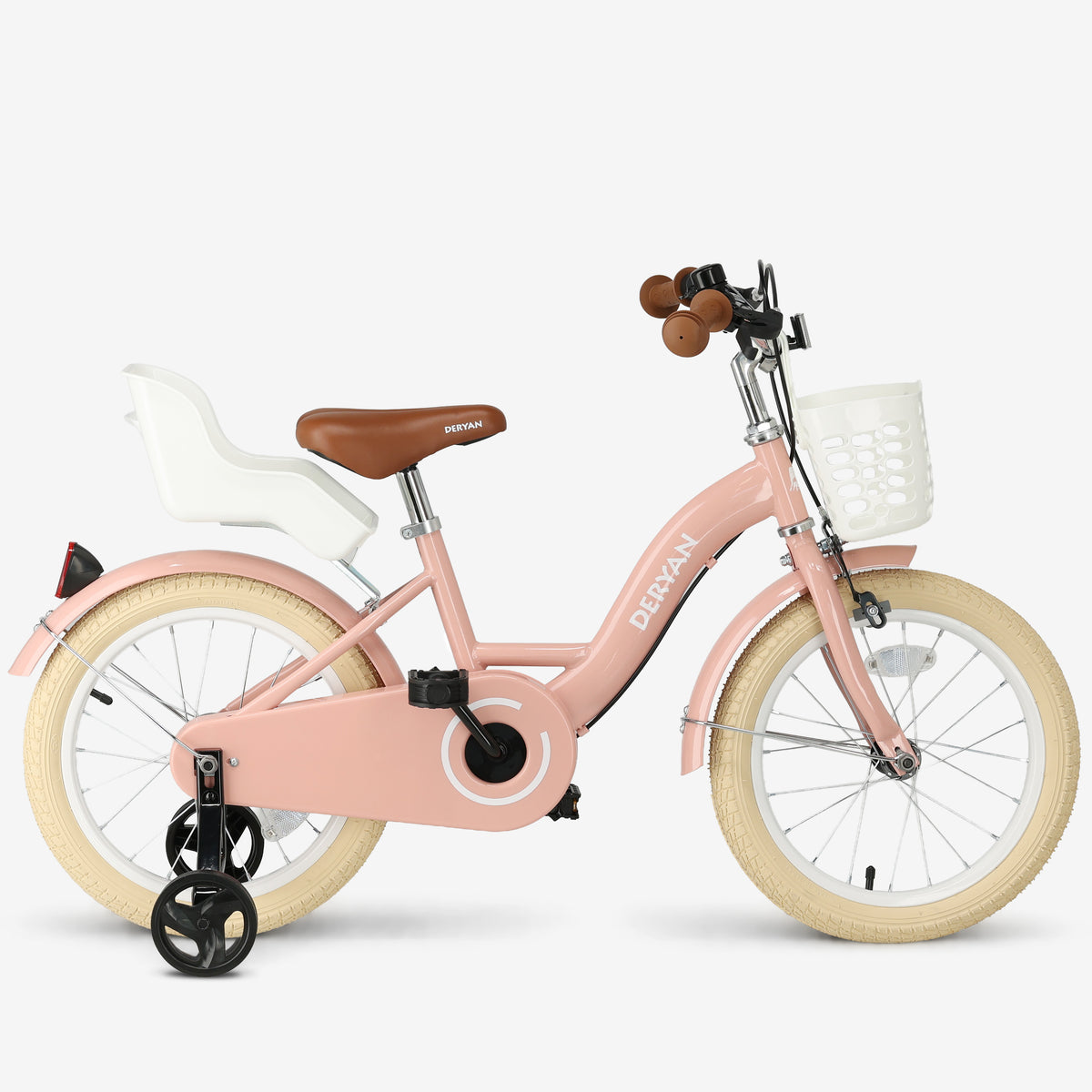 Zoey Meisjesfiets kinderfiets 16 inch met mandje - Roze