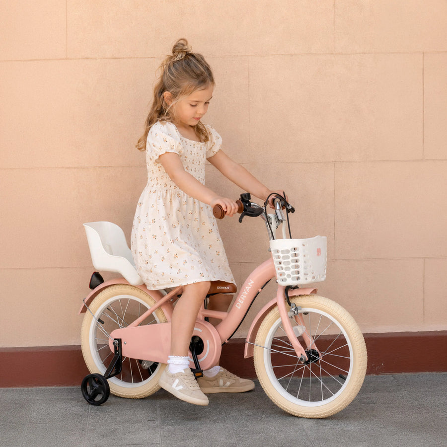 Zoey Meisjesfiets kinderfiets 16 inch met mandje - Roze