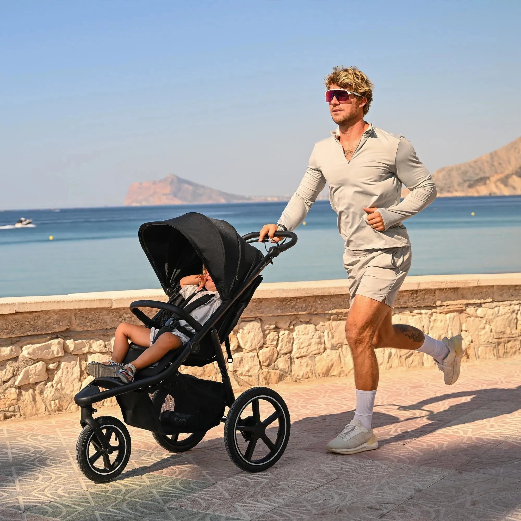 Bolt Hardloop Kinderwagen Zwart
