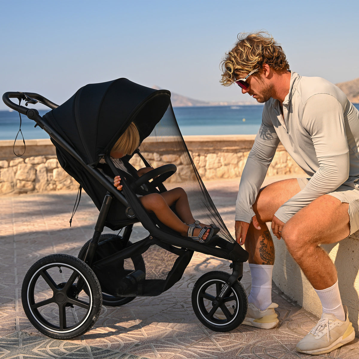 Bolt Hardloop Kinderwagen Zwart