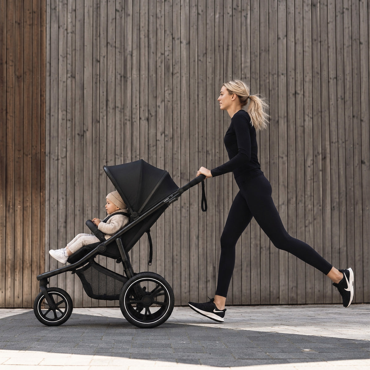 Bolt Hardloop Kinderwagen Zwart