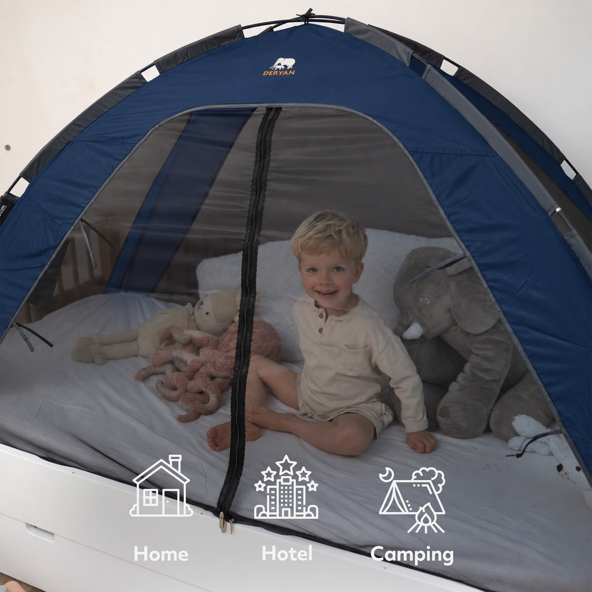 Sengtelt Navy 200x90 cm