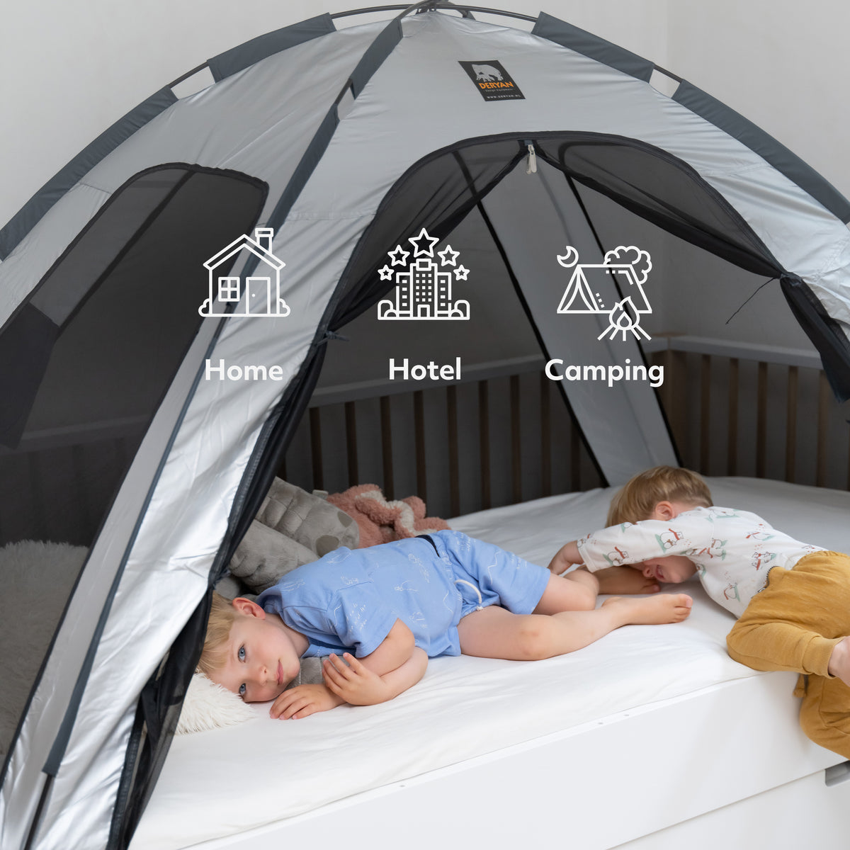 Bedtent Zilver 200x90 cm