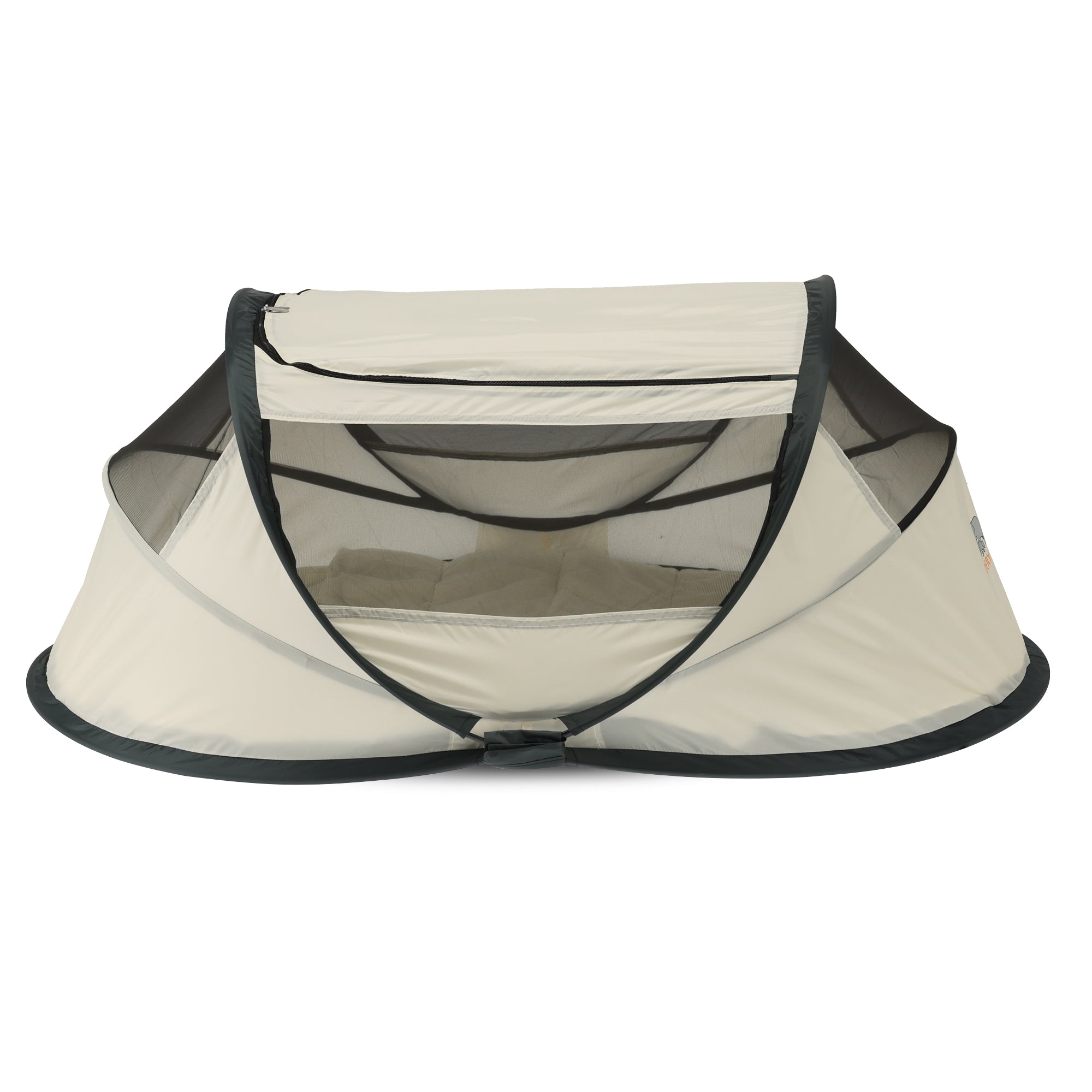 DERYAN BabyBox campingbed cream met opvouwbaar matras lichtgewicht 1,5 kg compact draagbaar