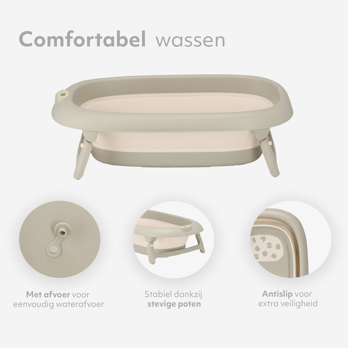 Opvouwbaar Babybad met Thermometer - Peuterbadje - Babybadje- Babyspullen - Babybadje met standaard - baby bad - Kinderbadje - Babyspullen - Baby bad set