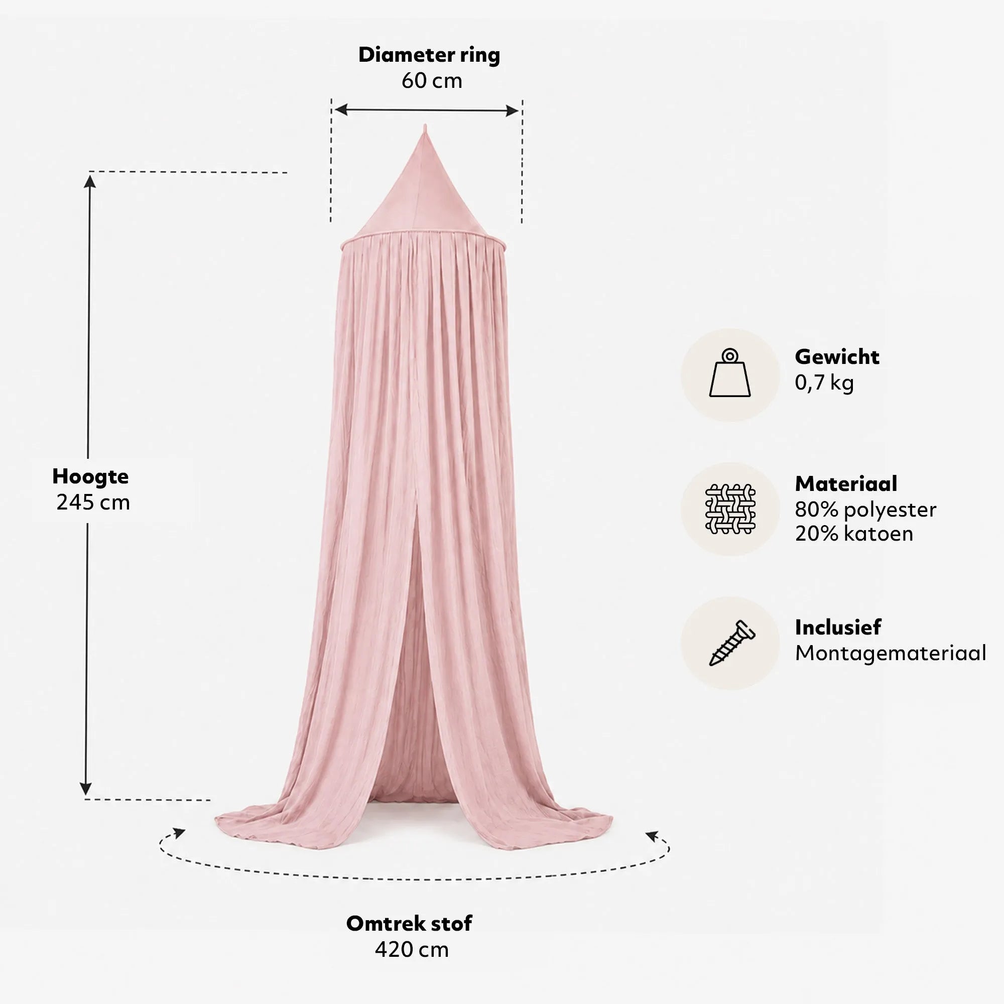 Babyklamboe Pale Pink