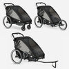 Luxe Fietskar V2 - Wandelwagen - Hardloopkinderwagen Zwart