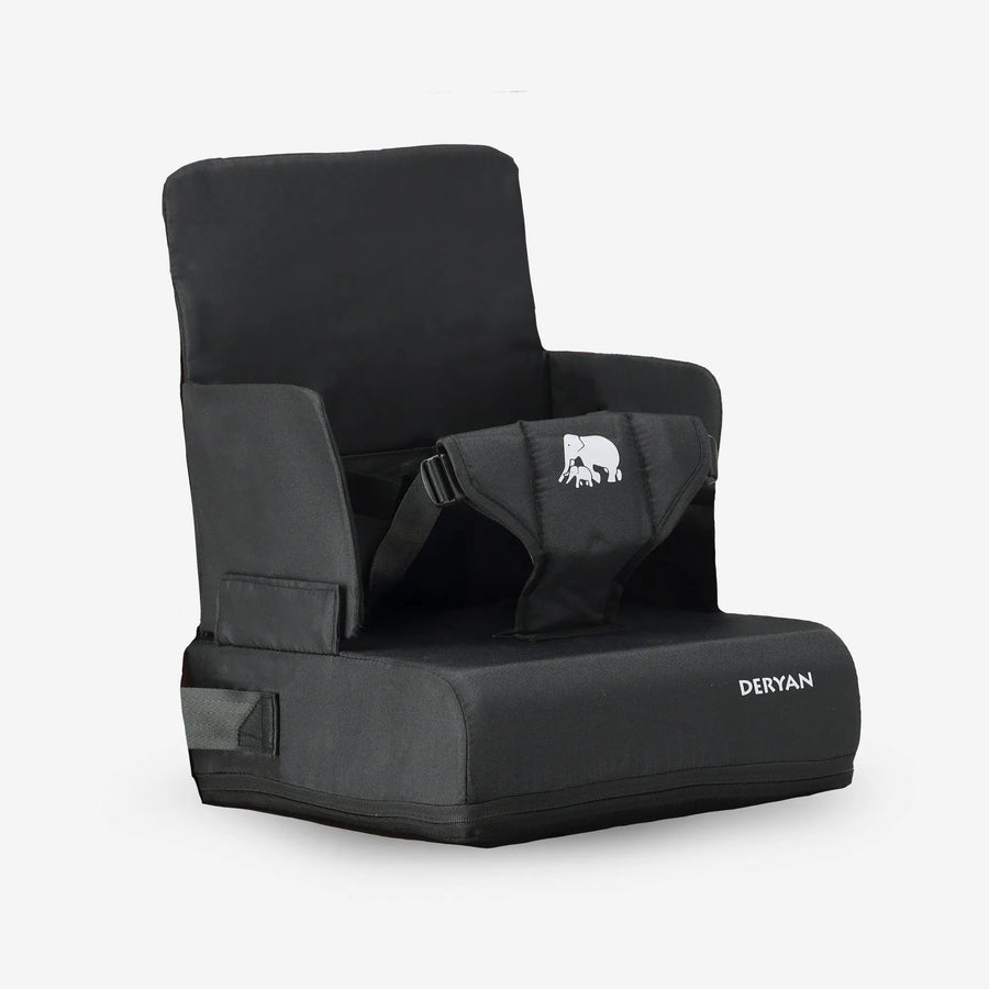Travel Booster Stoelverhoger - Inclusief bevestigingsriem Black
