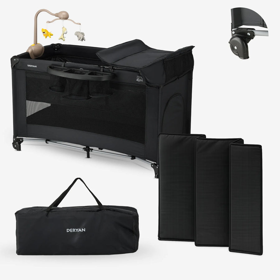 Believer Luxe Campingbed - Inclusief bodemverhoger - Zwart