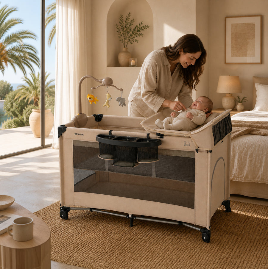 Believer Luxe Campingbed - Inclusief bodemverhoger - Nougat