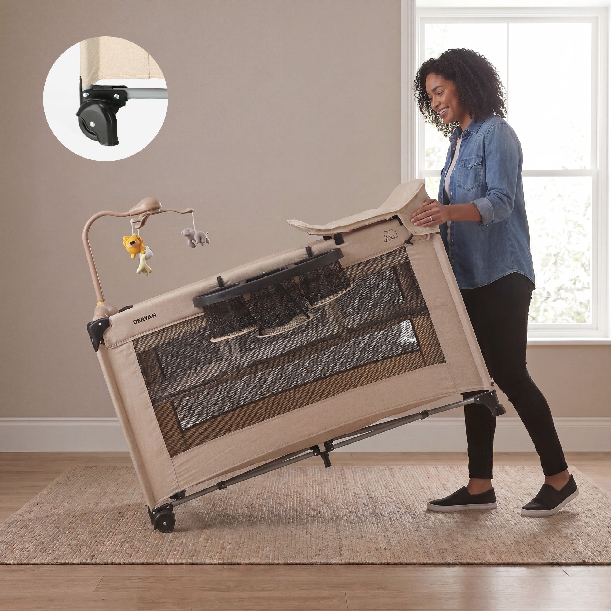 Believer Luxe Campingbed - Inclusief bodemverhoger - Nougat