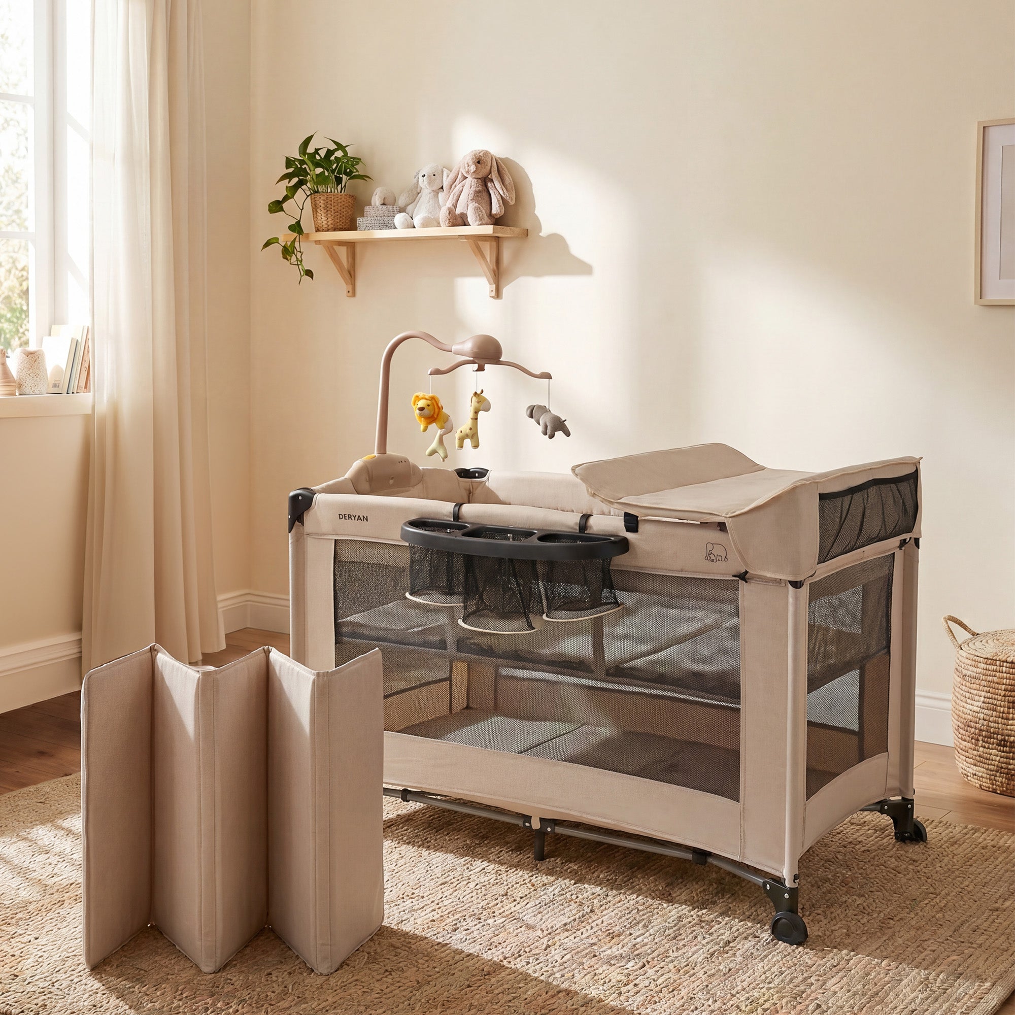 Believer Luxe Campingbed - Inclusief bodemverhoger - Nougat