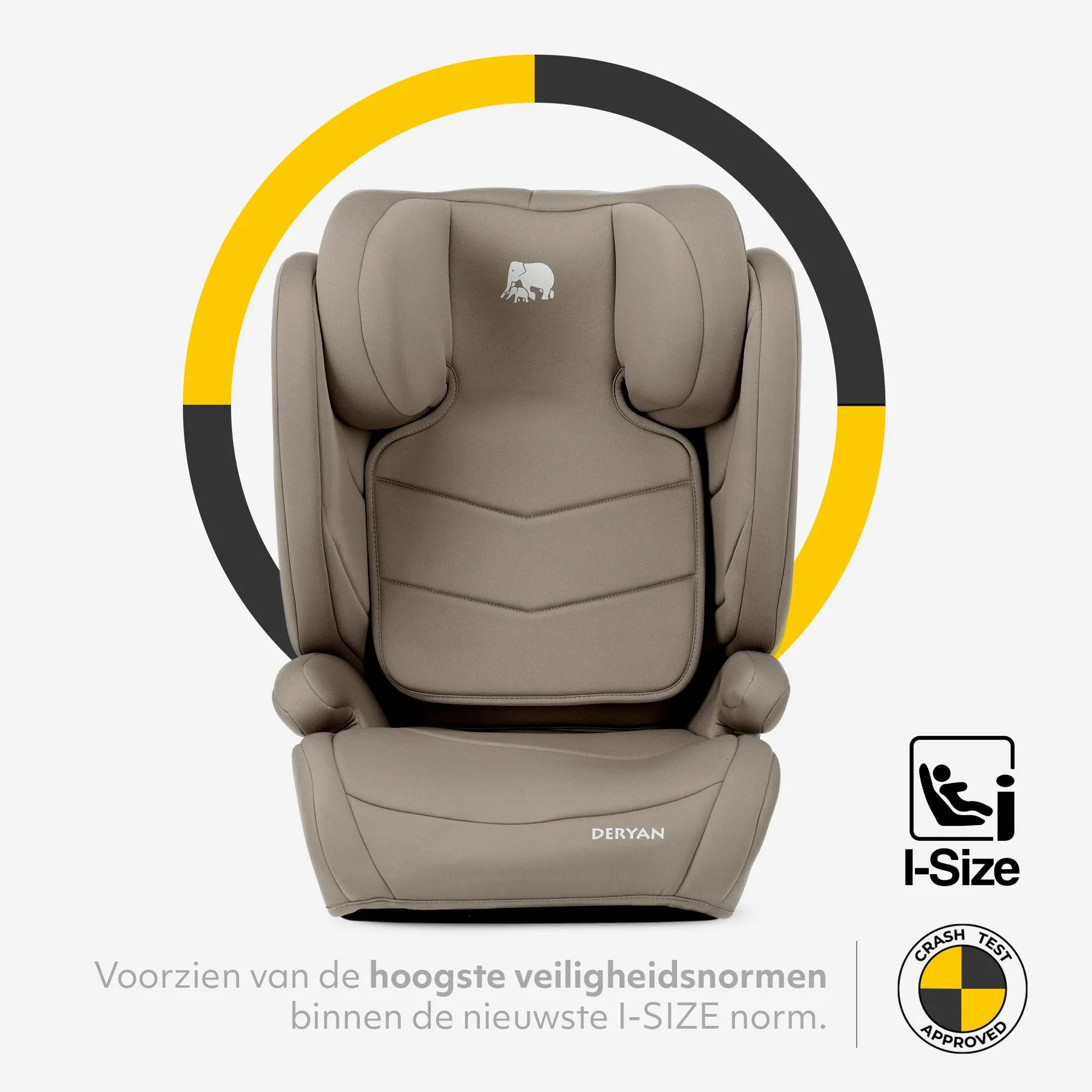 Charlie Basic i-Size Autostoel - Vanaf 3,5 jaar tot ca. 12 jaar -groep 2/3 - 100-150 cm - Truffle Nougat