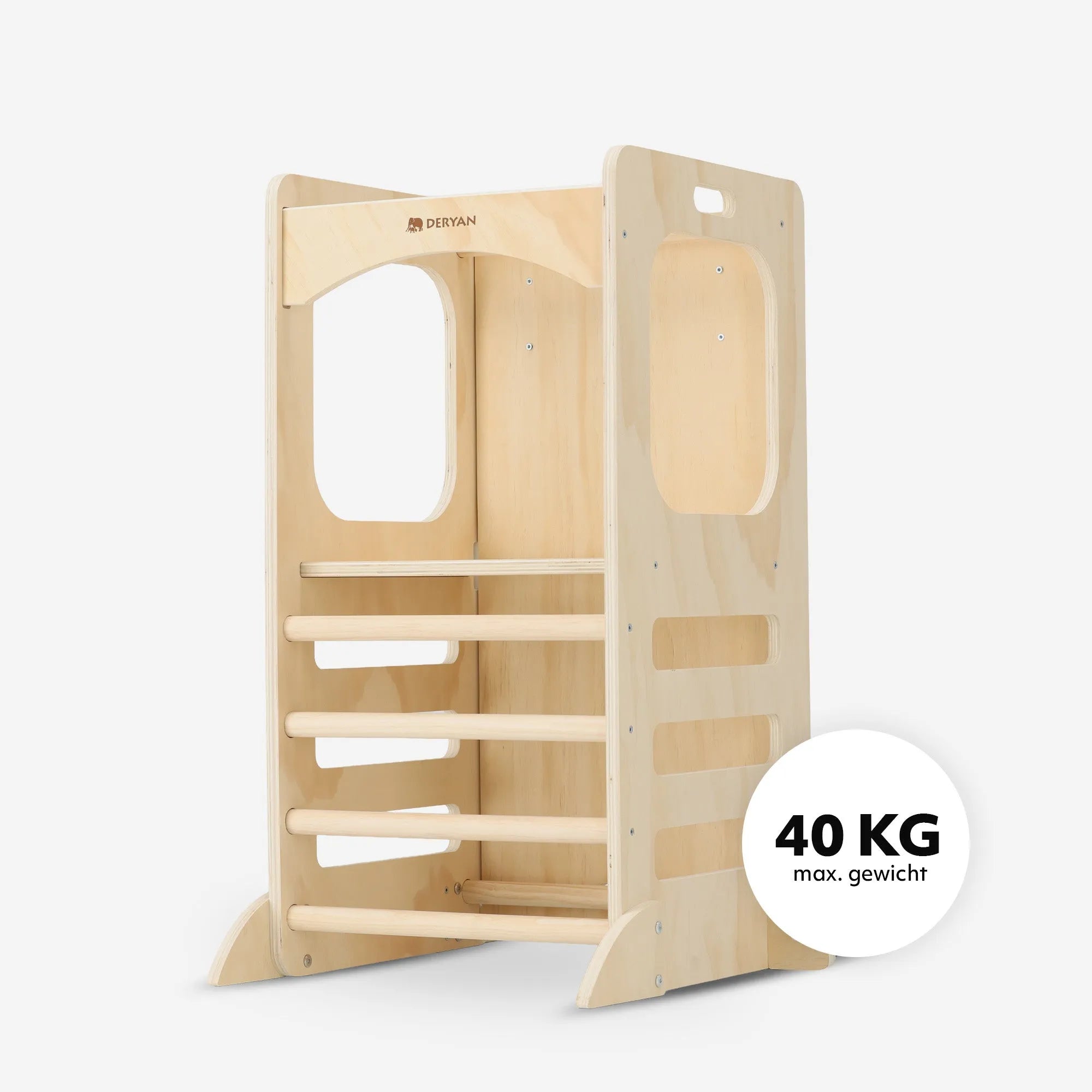 Luxe 4-in-1 Leertoren - Klimtoren met Glijbaan en Krijtbord