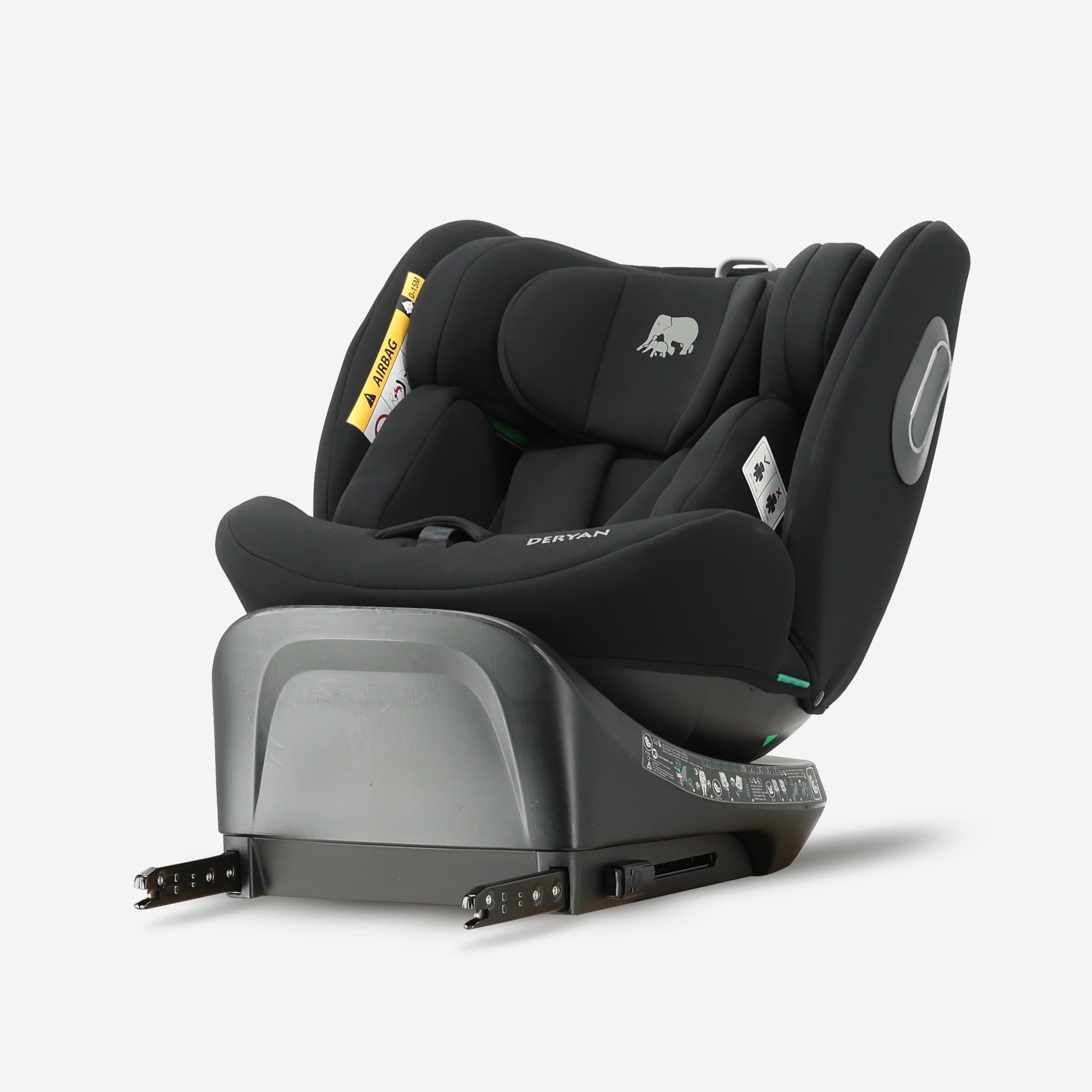 Carly Luxe i-Size Autostoel - 0-36kg - Isofix + steunpoot - 360 draaibaar - Zwart