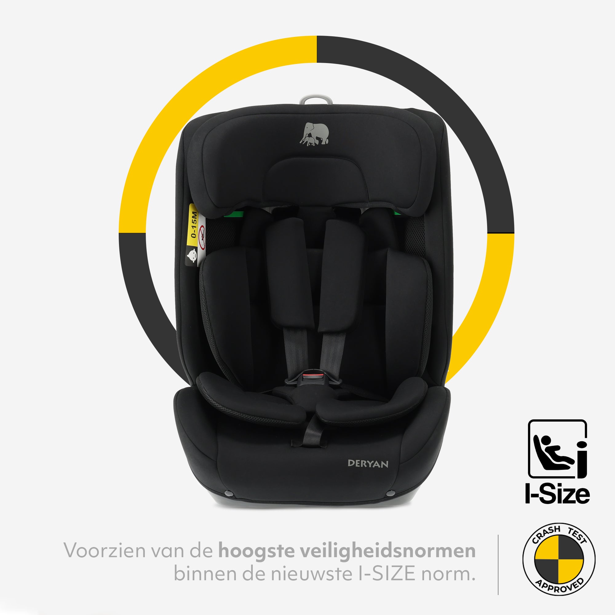 Carter Luxe i-Size/isofix Autostoel 76-150 cm - 9-36 kg - Diepe zitting - Afstelbare hoofdsteun - Veiligheidssystemen - Eenvoudig te reinigen - Groep 1/2/3