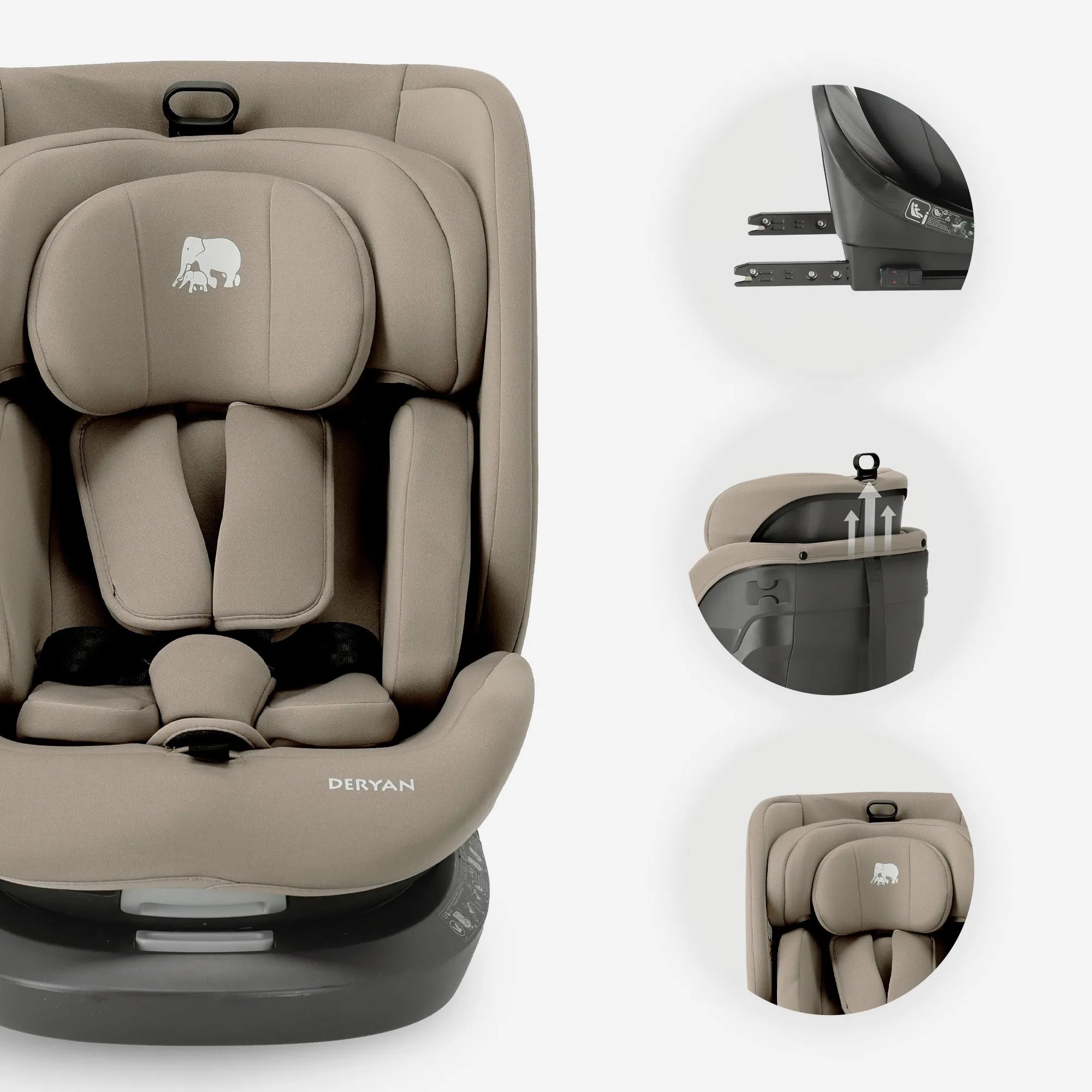 Cassie Luxe i-Size/isofix 360° Autostoel 40-150 cm - 0-36 kg - Truffle Nougat