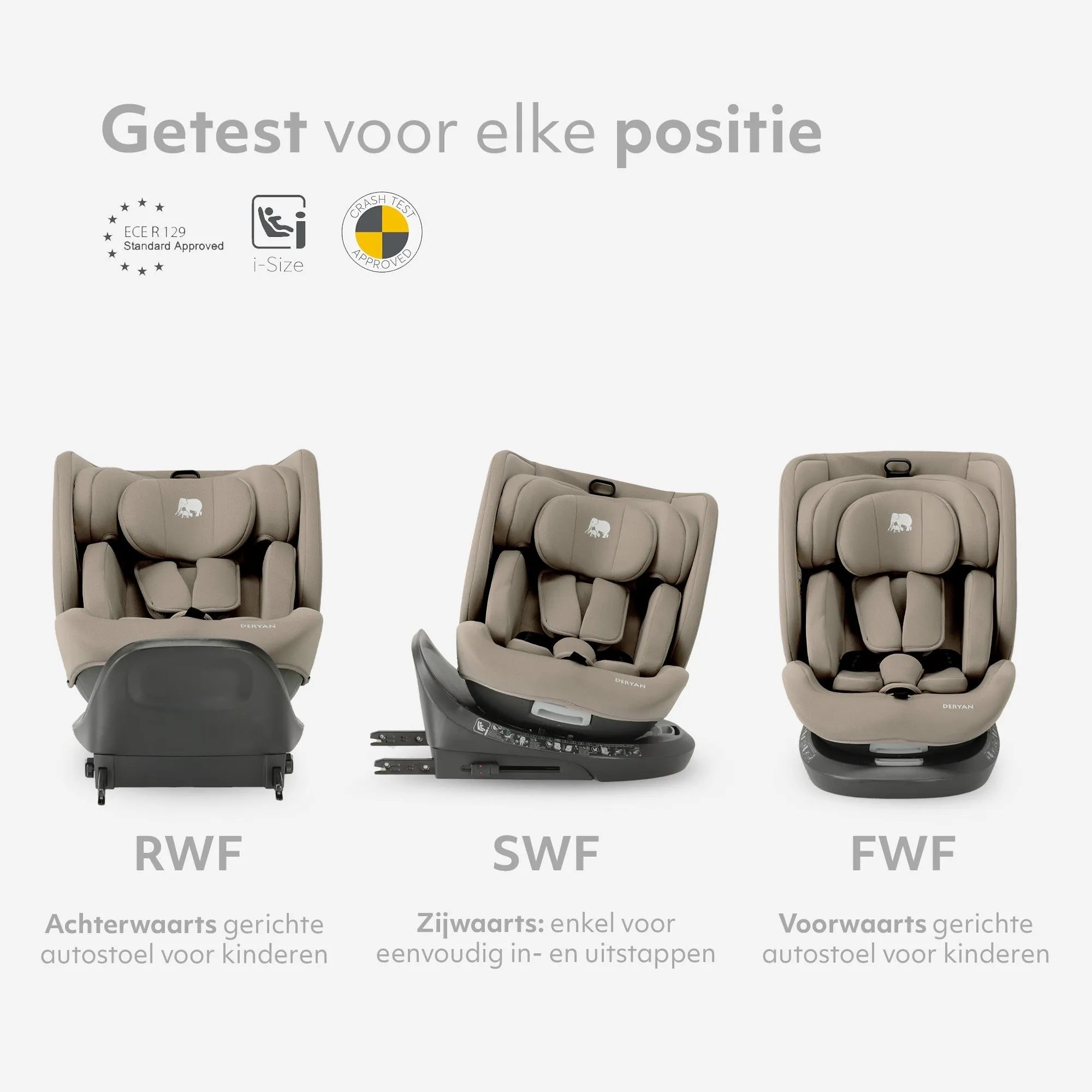 Cassie Luxe i-Size/isofix 360° Autostoel 40-150 cm - 0-36 kg - Truffle Nougat