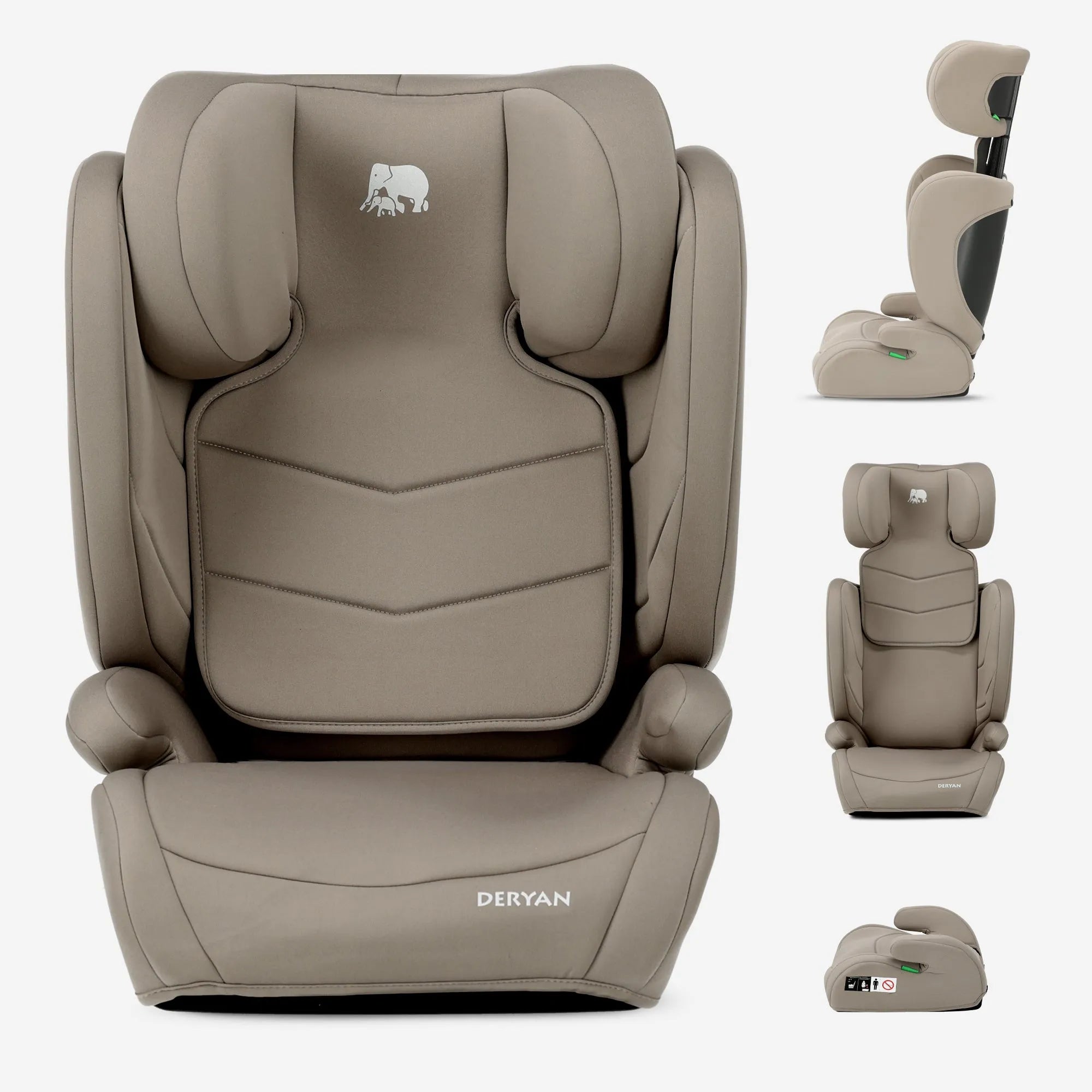 Charlie Basic i-Size autostoel 100-150 cm in Truffle Sand, groep 2/3 voor kinderen vanaf 3,5 jaar tot 12 jaar