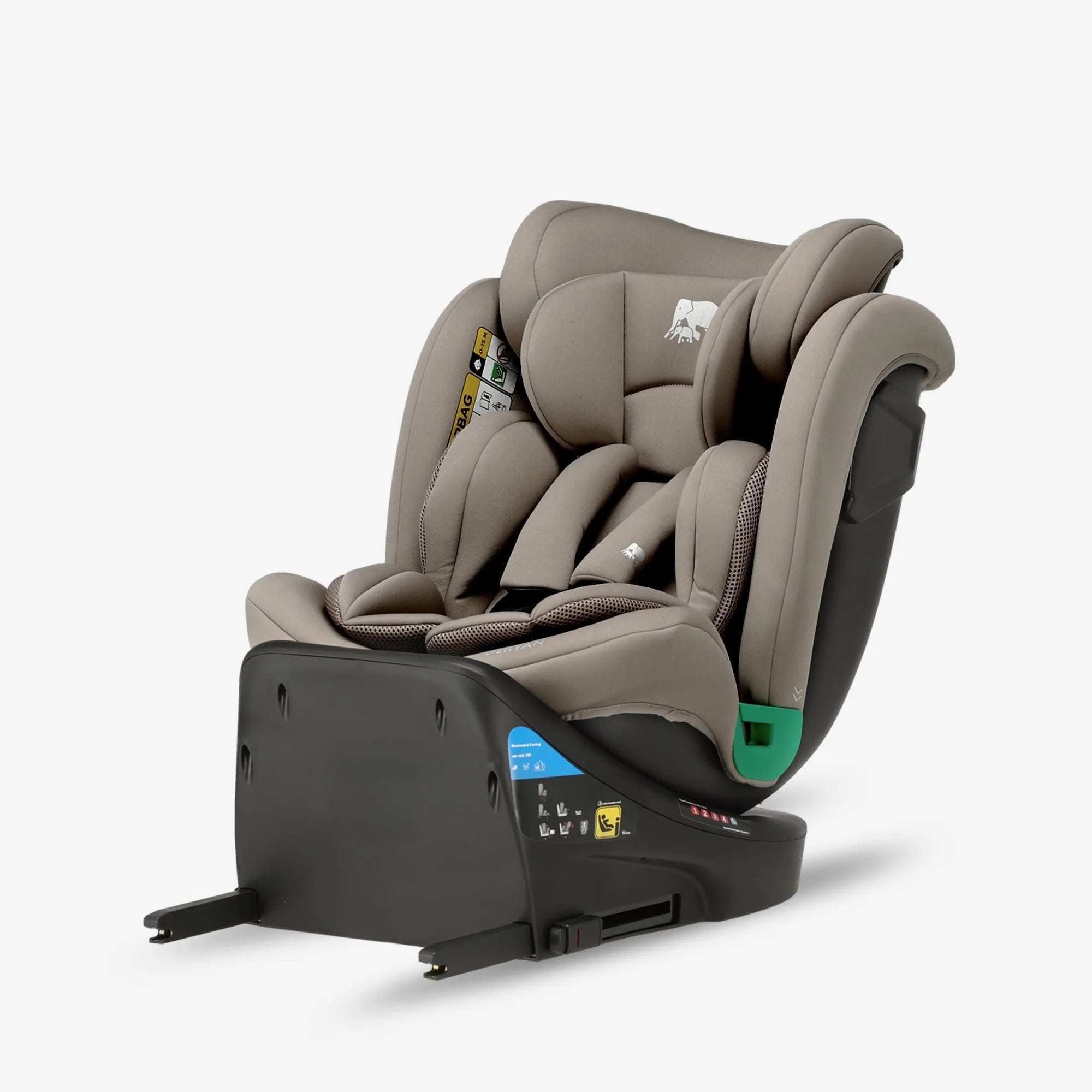 Chase Luxe i-Size/isofix 360° Steunpoot Autostoel 40-150 cm - 0-36 kg - Truffle Nougat