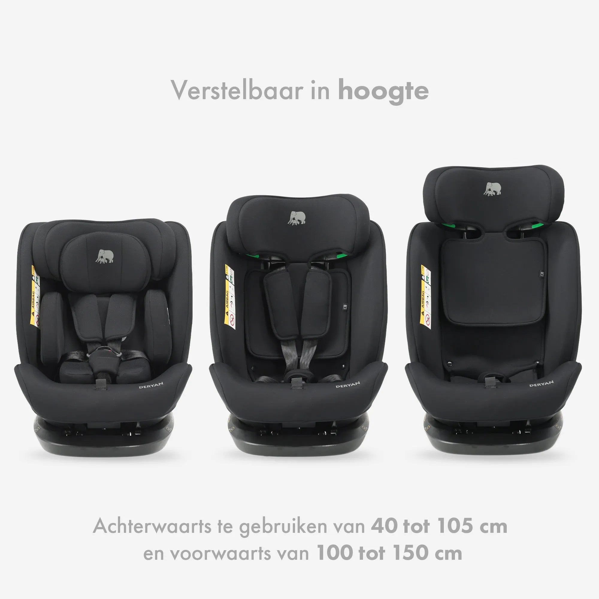 Clyde I-Size Autostoel - Geschikt vanaf 40 tot 150 cm - Groep 0/1/2/3 - Te bevestigen met gordel
