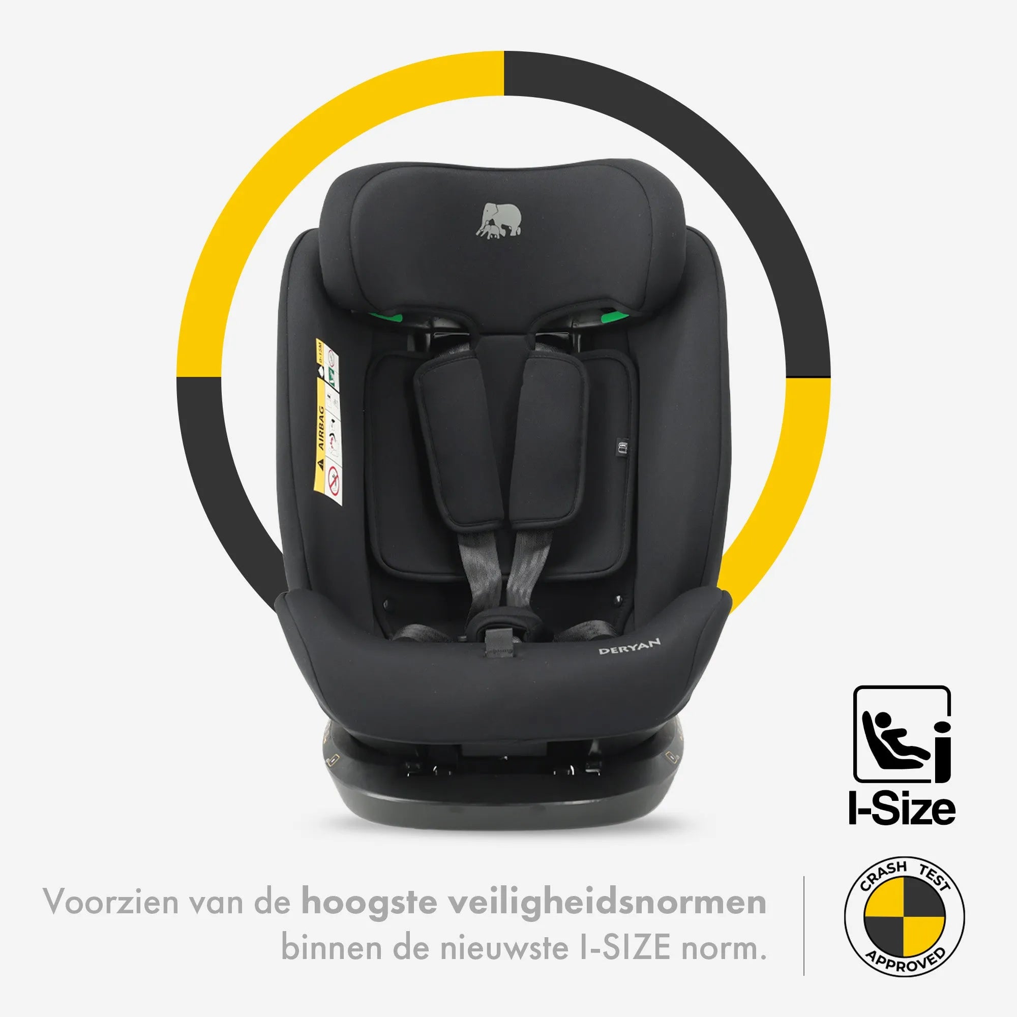 Clyde I-Size Autostoel - Geschikt vanaf 40 tot 150 cm - Groep 0/1/2/3 - Te bevestigen met gordel