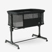 Co-Sleeper Snoozy Wieg zwart naast ouderbed compact lichtgewicht ontwerp ideaal voor eerste maanden