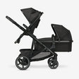 Evy Duo kinderwagen zwart 2-in-1 met zit- en ligfunctie compact opvouwbaar frame