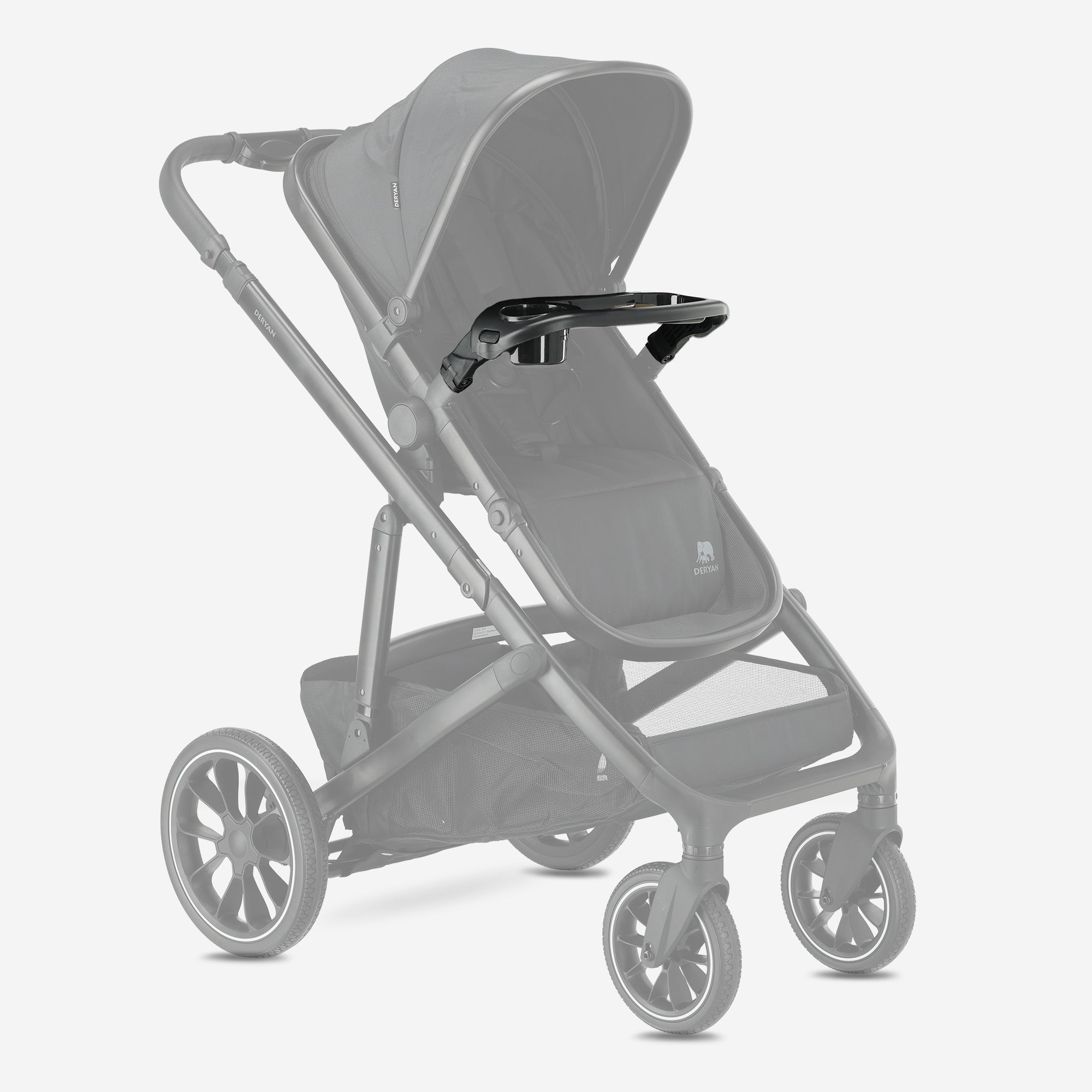 Evy Tray tafel met geïntegreerde bekerhouder en klikbevestiging voor Evy kinderwagen