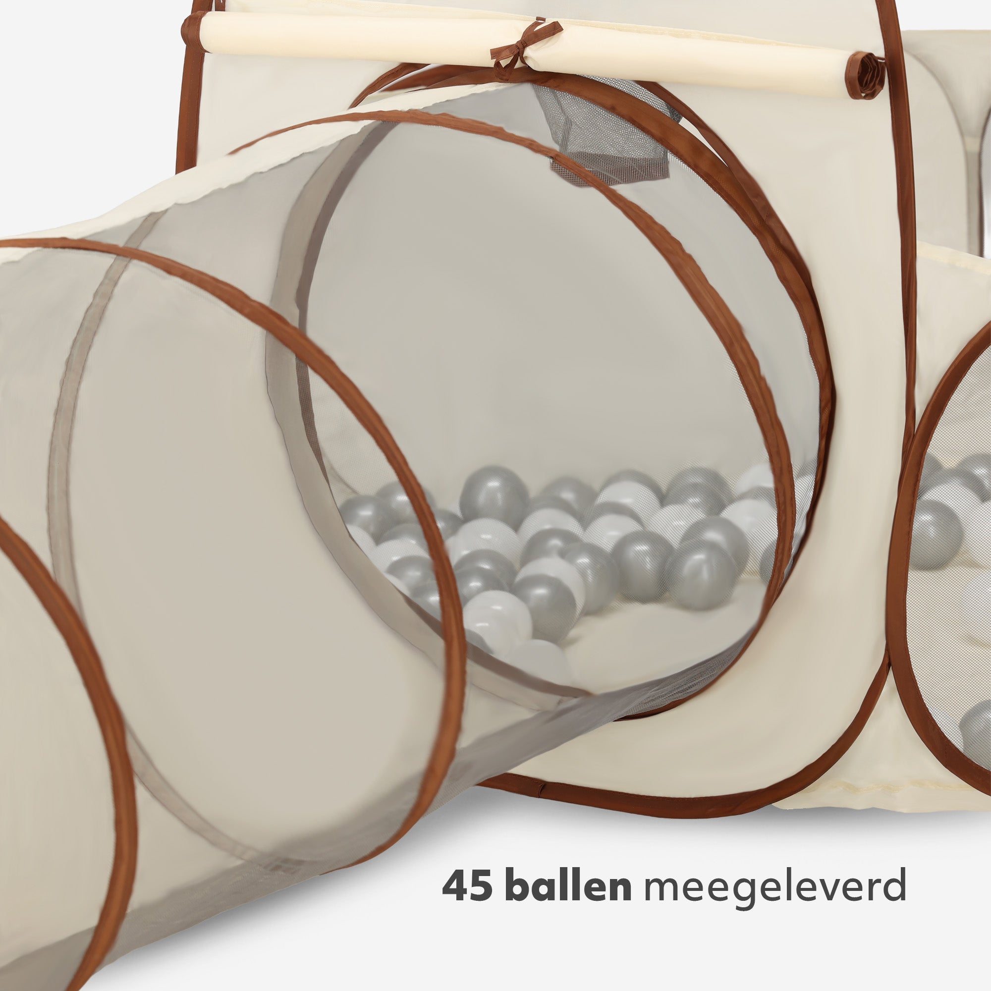 Basketbal Ballenbak Cream/Bruin