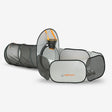 Basketbal Ballenbak Silver 3-in-1 compact opvouwbare ballenbak met basketbaldoel lichtgewicht speelgoed