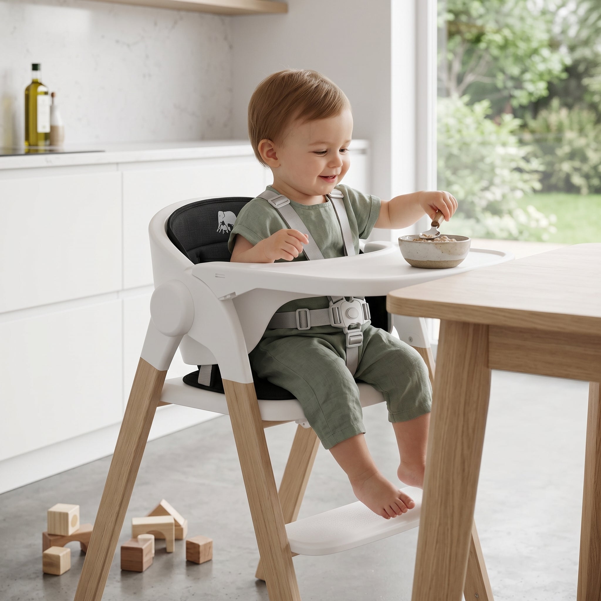 Inlegkussen Kinderstoel Zwart